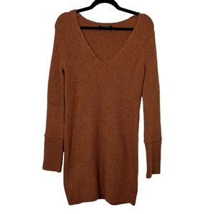 Something Navy Orange Sweater Tunic Size S Women